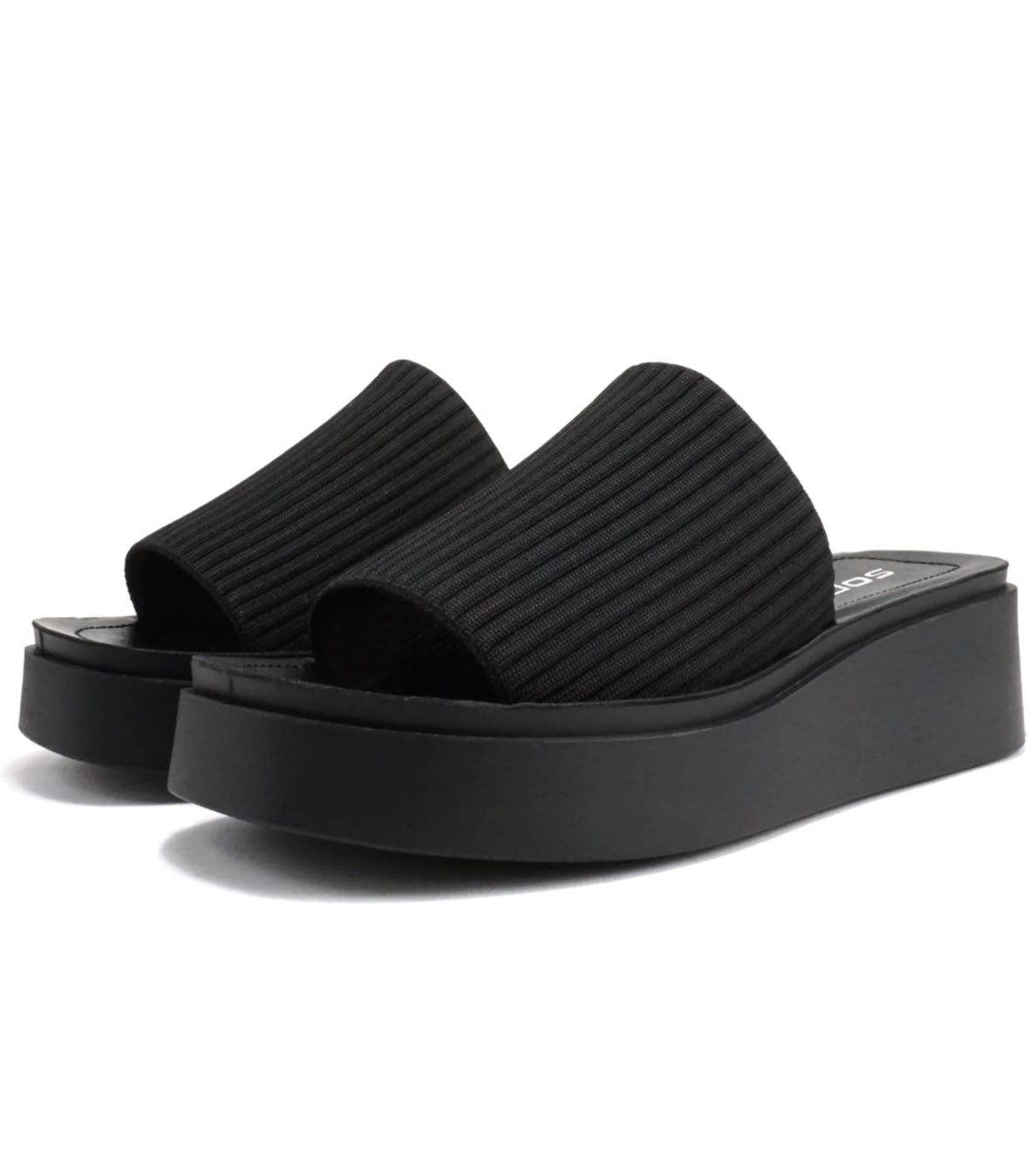 THE FARLEY PLATFORM SANDAL - BLACK