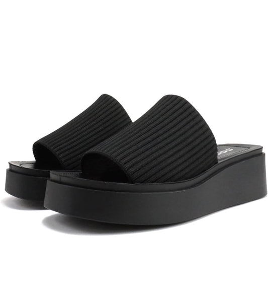 THE FARLEY PLATFORM SANDAL - BLACK